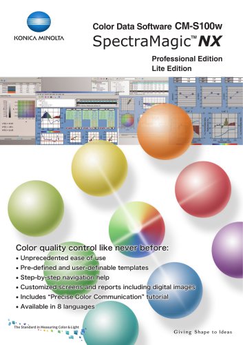 Color Data Software CM-S100w SpectraMagic NX