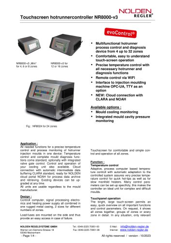 Touchscreen hotrunnercontroller NR8000-v3