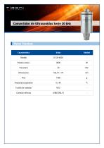 Convertidor de ultrasonidos serie 20 kHz