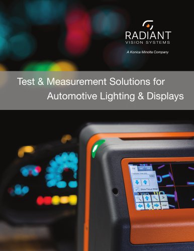 Test and Measurement Solutions for Automotive Lighting and Displays