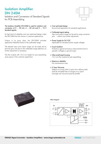 Isolation Amplifier  DN 240M