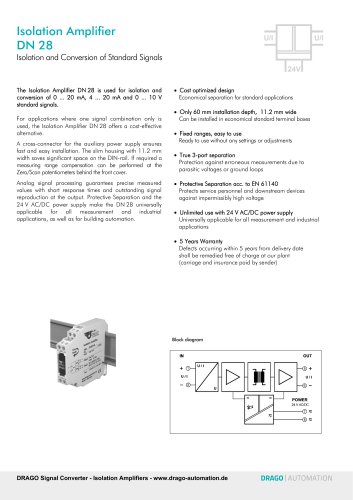 Isolation Amplifier  DN 28