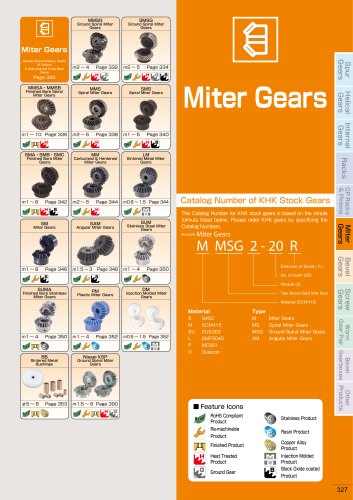 KHK Miter Gear Catalogue