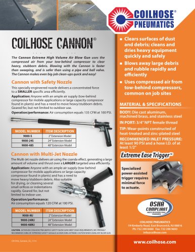 Cannon High Volume Blow Gun