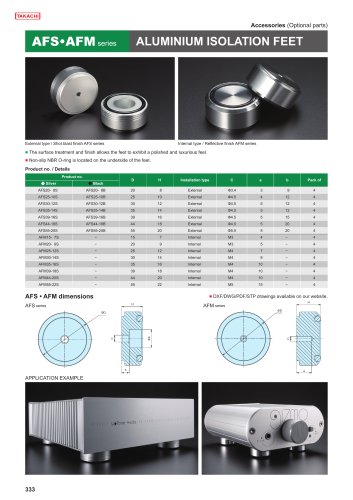 AFS・AFM series - ALUMINIUM ISOLATION FEET
