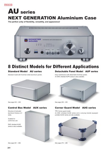 AUP series - ALUMINIUM ENCLOSURE with DETACHABLE PANELS
