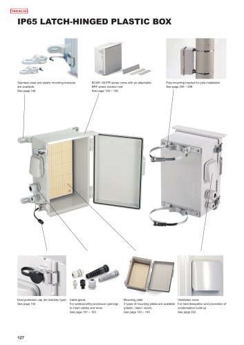 BCAP・BCPC series - IP65 LATCH-HINGED PLASTIC BOX