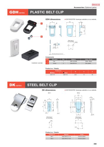 DK series - STEEL BELT CLIP