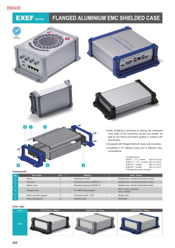 EXEF series - FLANGED ALUMINIUM EMC SHIELD CASE