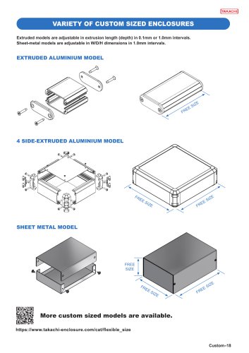 EXFS series - CUSTOM SIZED WALLMOUNT EXTRUDED ALUMINIUM ENCLOSURE