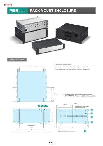 MSR series - RACK MOUNT ENCLOSURE