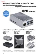 RPHD series - DIN RAIL MOUNT Raspberry Pi HEATSINK CASE