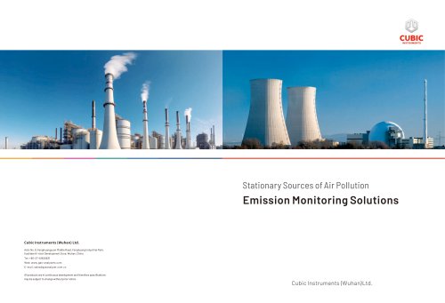 Cubic Instruments Emission Monitoring Solutions for Stationary Sources of Air Pollution