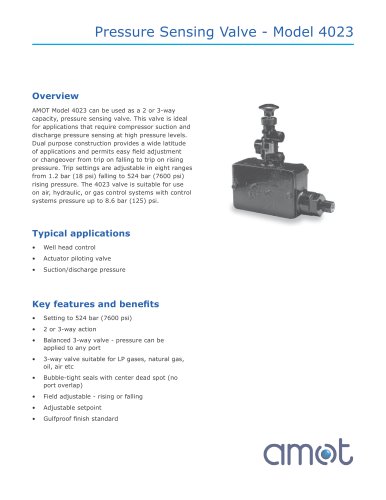 4023 3-Way Pressure Sensing Valve