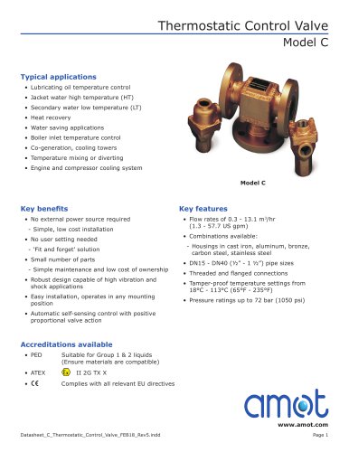 Model C Thermostatic Control Valve