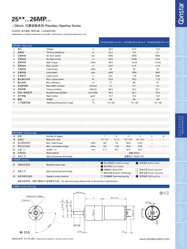 High torque 24V gear motor-Constar