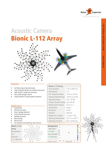 microphone array Bionic L-112 for acoustic camera