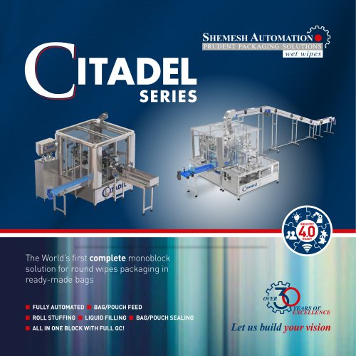 Citadel Packaging Machine for Wipes in flexible packs