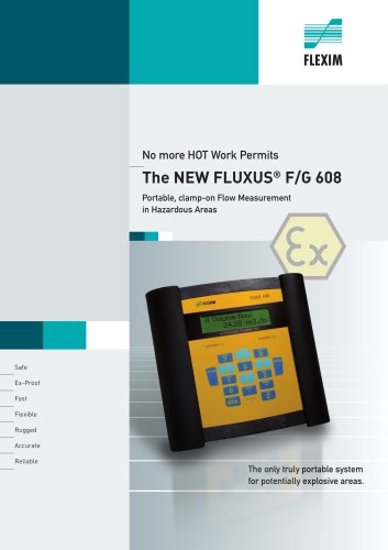 Portable ultrasonic flowmeter ATEX