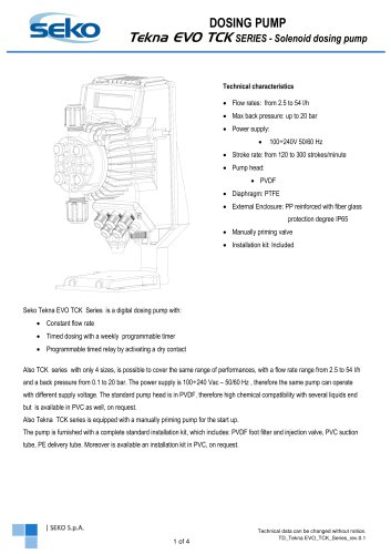 Tekna EVO TCK series