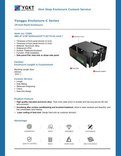 YONGU-19INCH 4U Equipped Enclosure -C20A