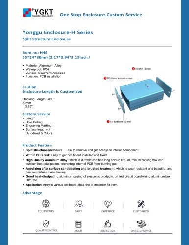 YONGU-Aluminum Industrial Control Box -H45