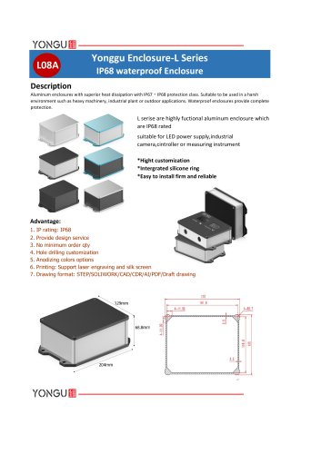 YONGU-Extrusion IP68 Waterproof Case-L08A