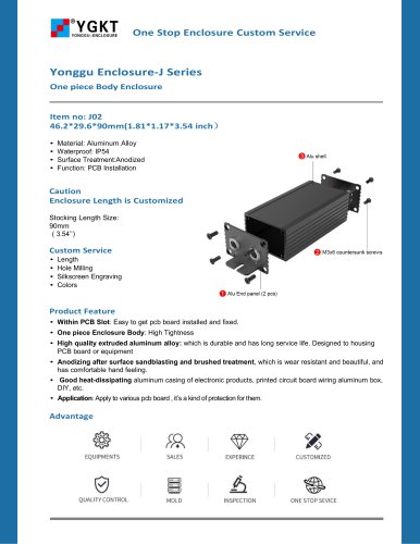 YONGU-Panel-Mount Enclosure -J02