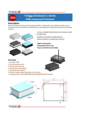 YONGU-Wall-mounted Outdoor Aluminum Enclosure-L06A