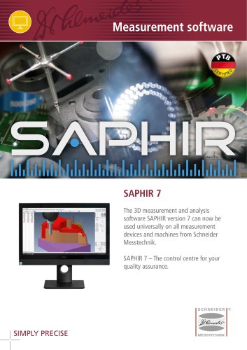 SAPHIR 7 - 3D Measuring and analysis software