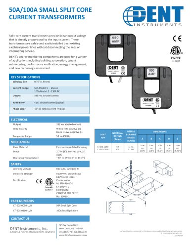 50/100A Small Data Sheet