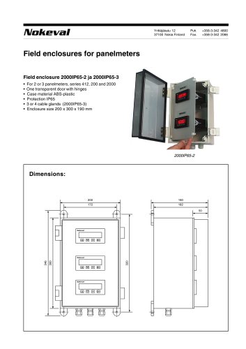 Field enclosures for panelmeters