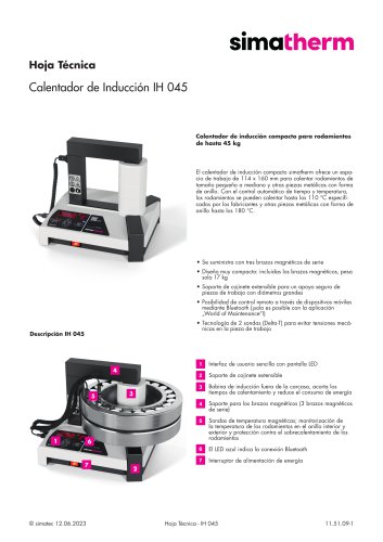 11 51 09 - Technical Data Sheet - IH 045 - ES