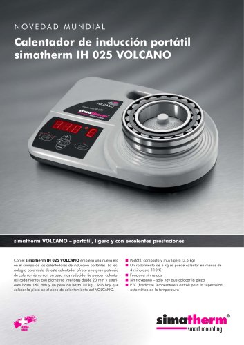 Calentador de inducción portátil - simatherm IH 025 VOLCANO