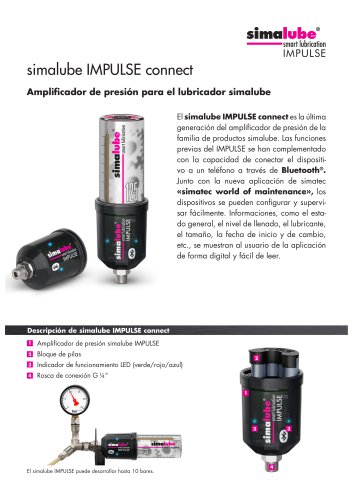 simalube IMPULSE connect - Especificaciones técnicas