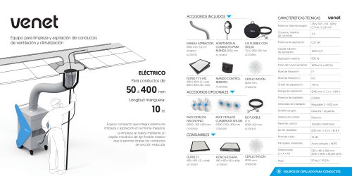 VENET. Equipo de limpieza de conductos para sistemas de ventilación mecánica VMC