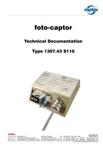 Data sheet foto- captor 1307.43 S110