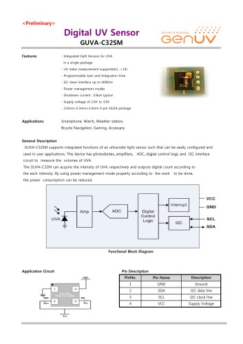 Digital UV Sensor GUVA-C32SM