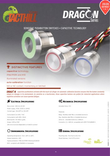 DRAGON Capacitive pushbutton switches