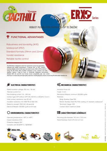Robust pushbutton switches ERX