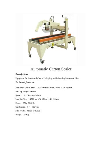 Automatic Carton Sealer