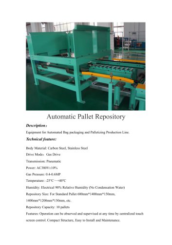 Automatic Pallet Repository