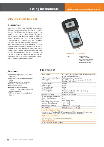 OTS-4 Optical Talk Set