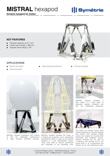 MISTRAL motion hexapod