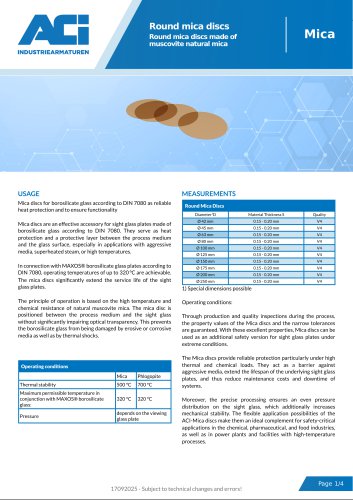 Round mica discs