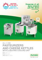 PASTEURIZERS AND CHEESE KETTLES WITH A HEATING-COOLING UNIT