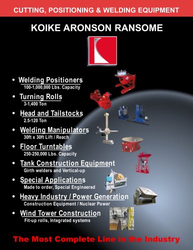 CUTTING, POSITIONING & WELDING EQUIPMENT