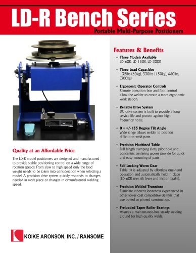 LD-R | Portable Table-Top Bench Positioner