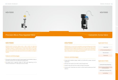 Precision Micro-Flow Squeeze Valve & Concentric Screw Valve