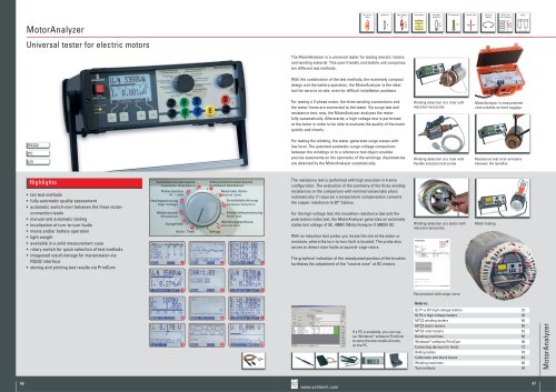 MotorAnalyzer | Universal motor analyzer [R + HV + Iso + Surge +++]